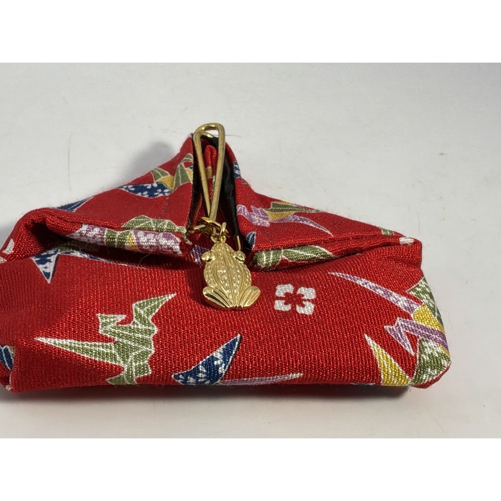 Japanese‎ Coin Purse Fabric With Goldtone Frog Closer